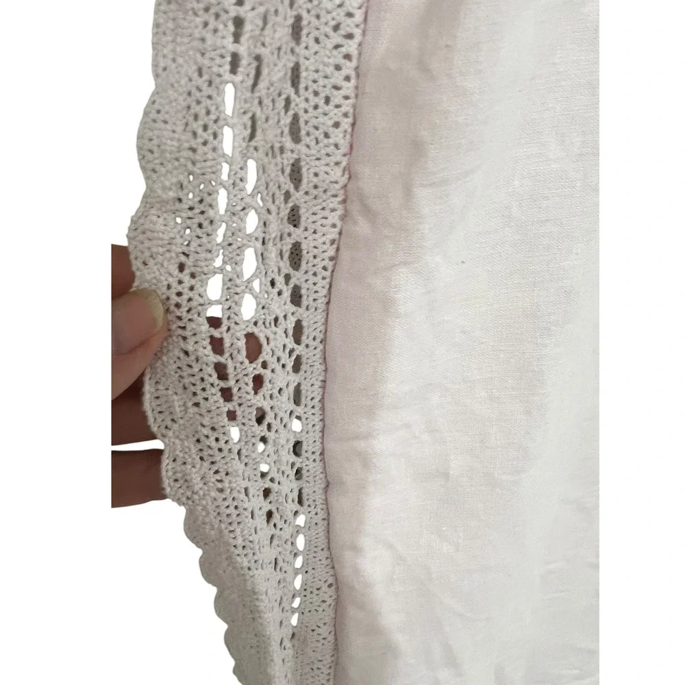 Simply Shabby Chic Pink Crochet Lace Trim King Comforter